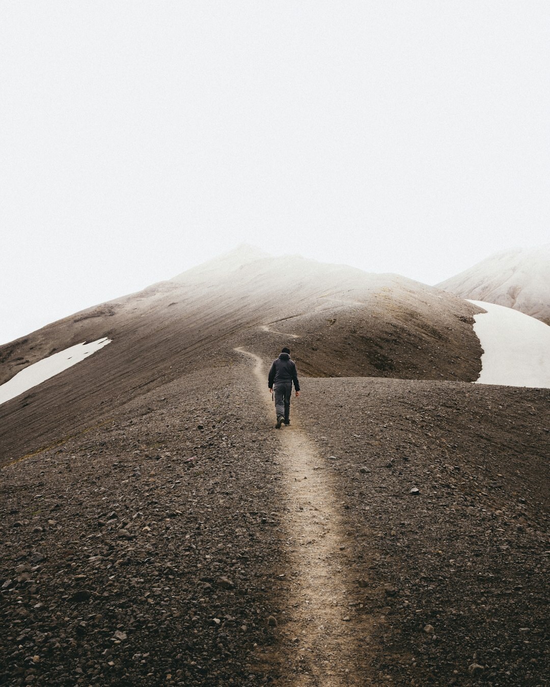 person on a journey path