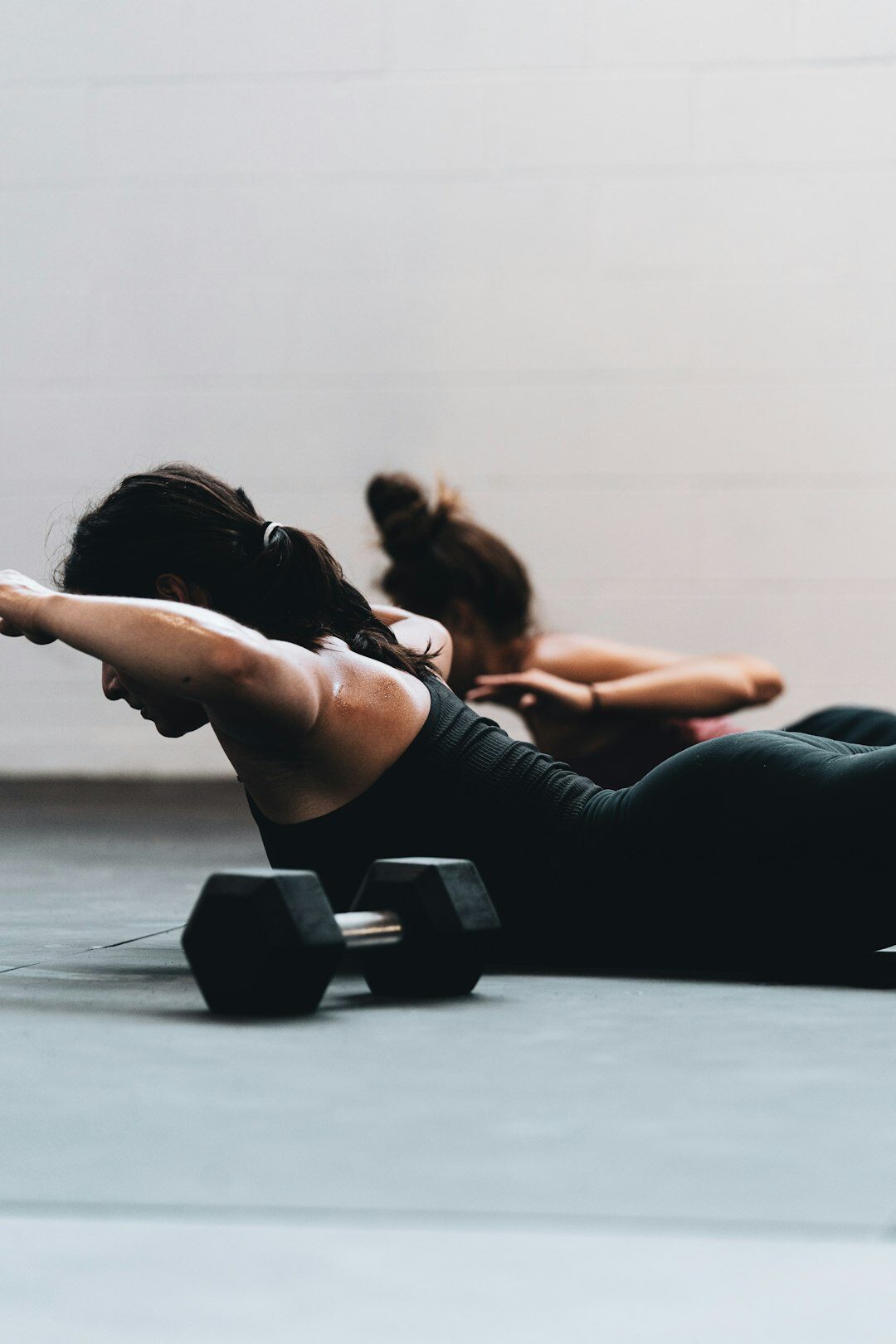 woman leading group exercise